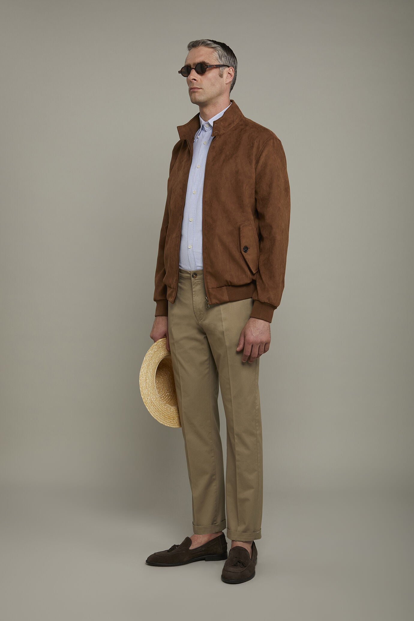 Men's chino trousers classic twill construction perfect fit