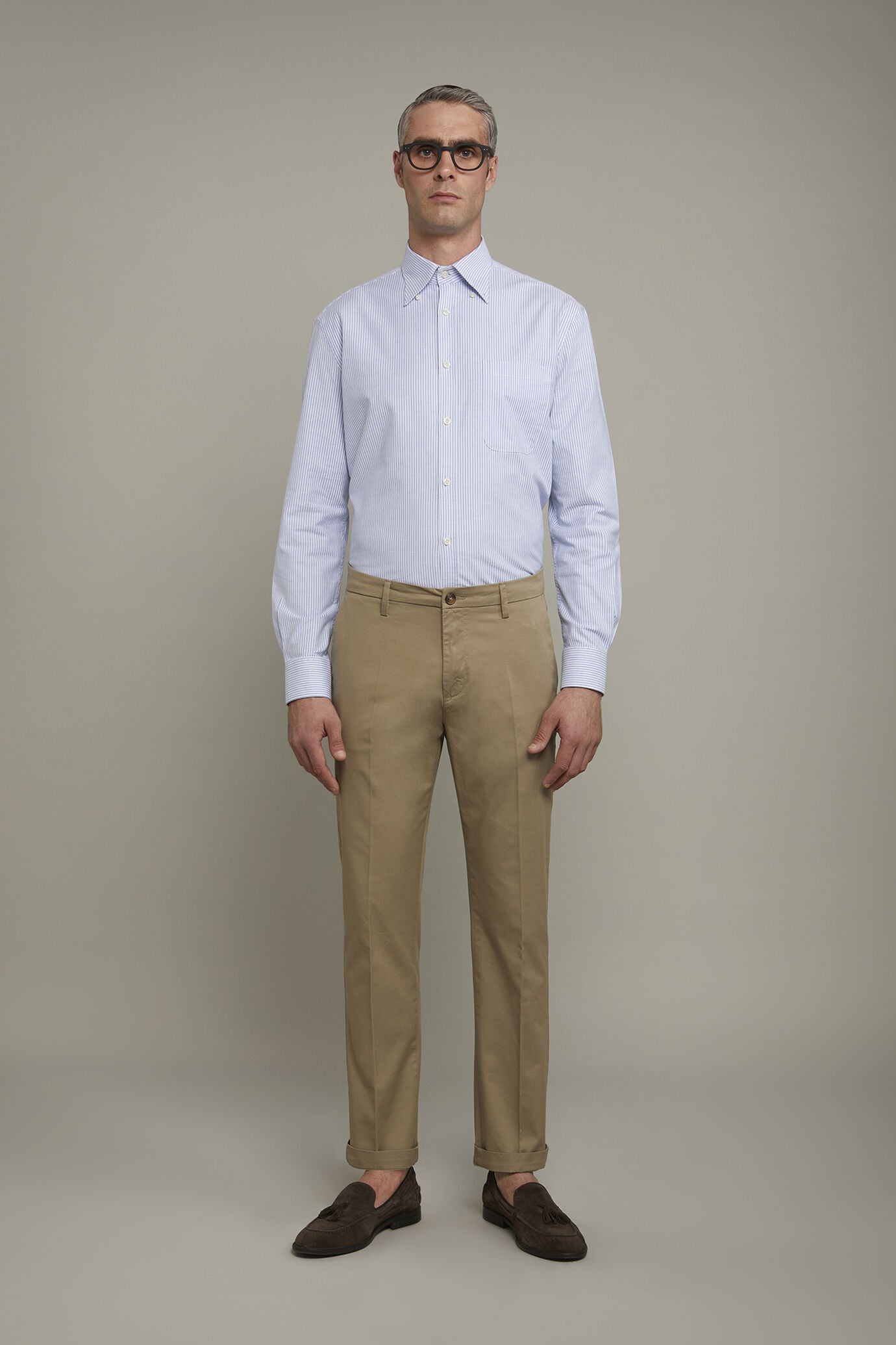 Men's chino trousers classic twill construction perfect fit