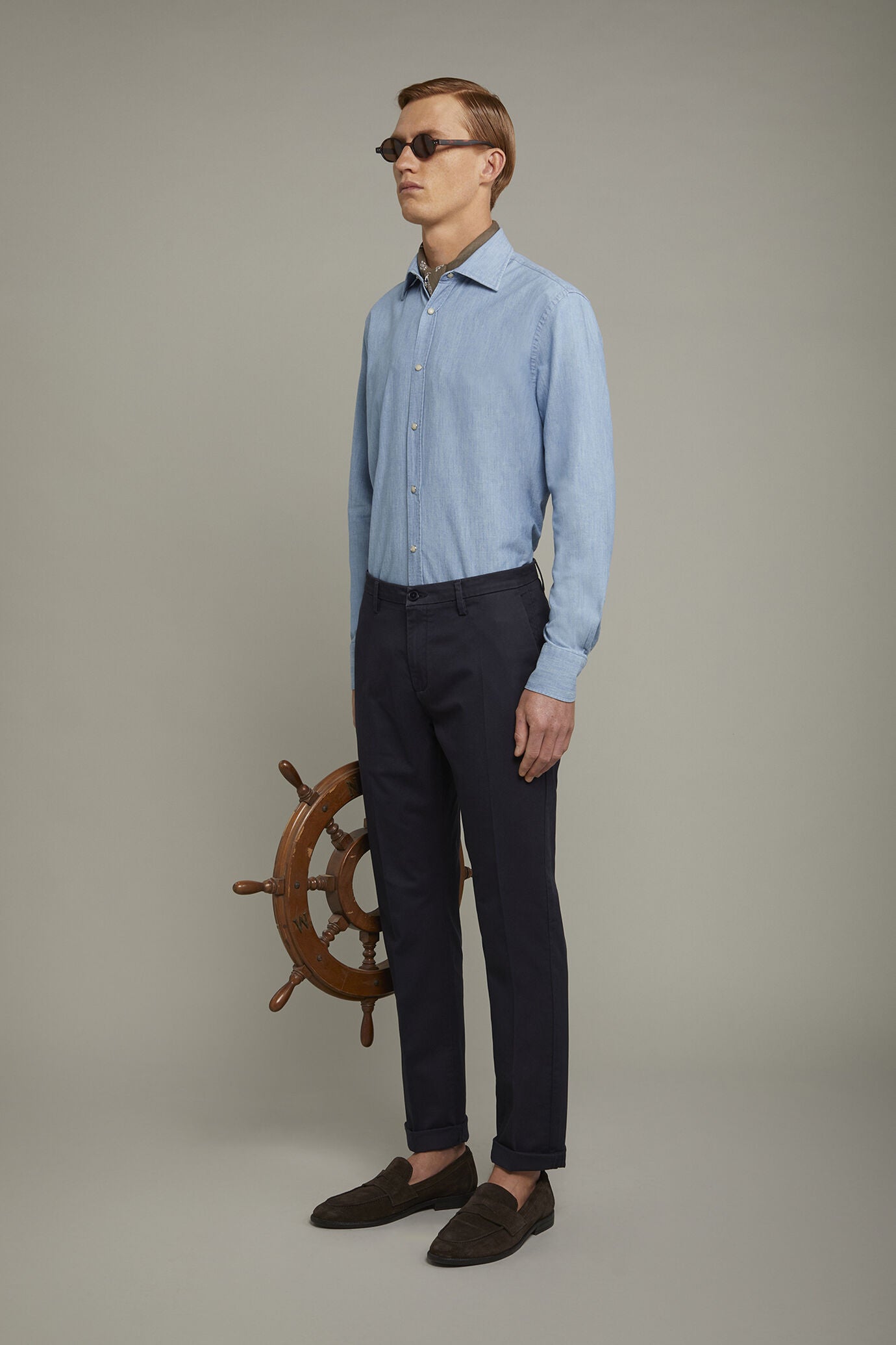 Men's chino trousers classic twill construction perfect fit