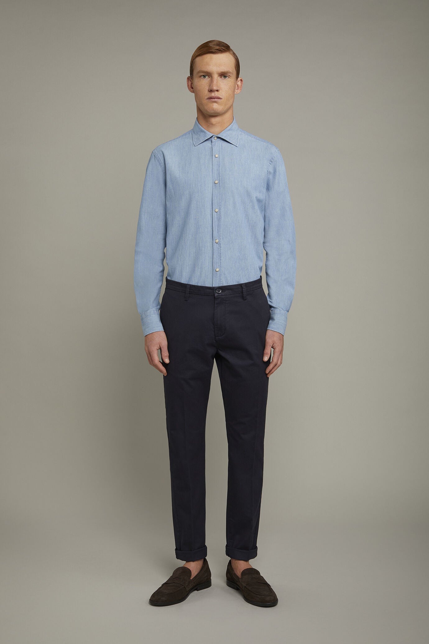 Men's chino trousers classic twill construction perfect fit