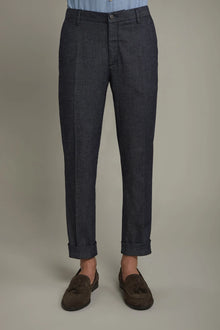 Men's classic chambray regular fit trousers