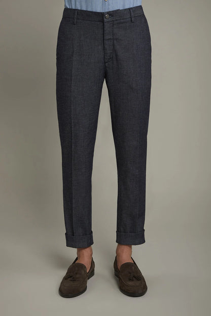 Men's classic chambray regular fit trousers