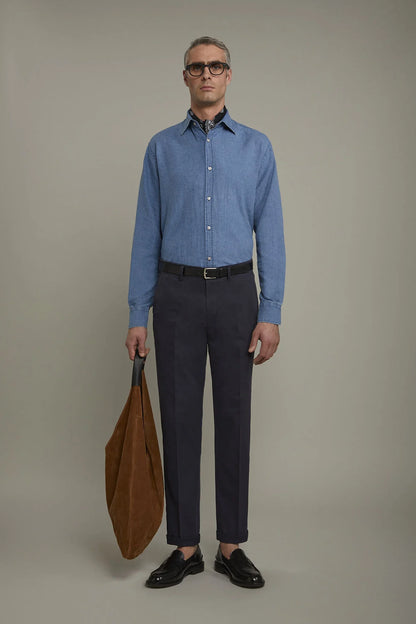 Classic men's trousers cotton cannete fabric regular fit