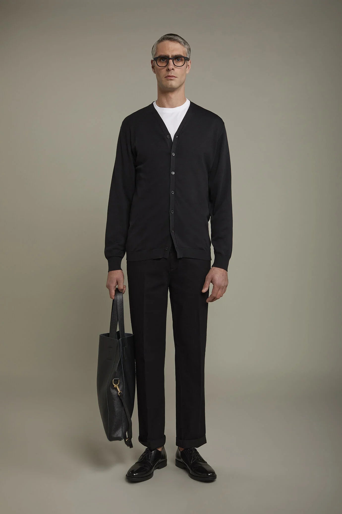 Men's classic chambray regular fit trousers
