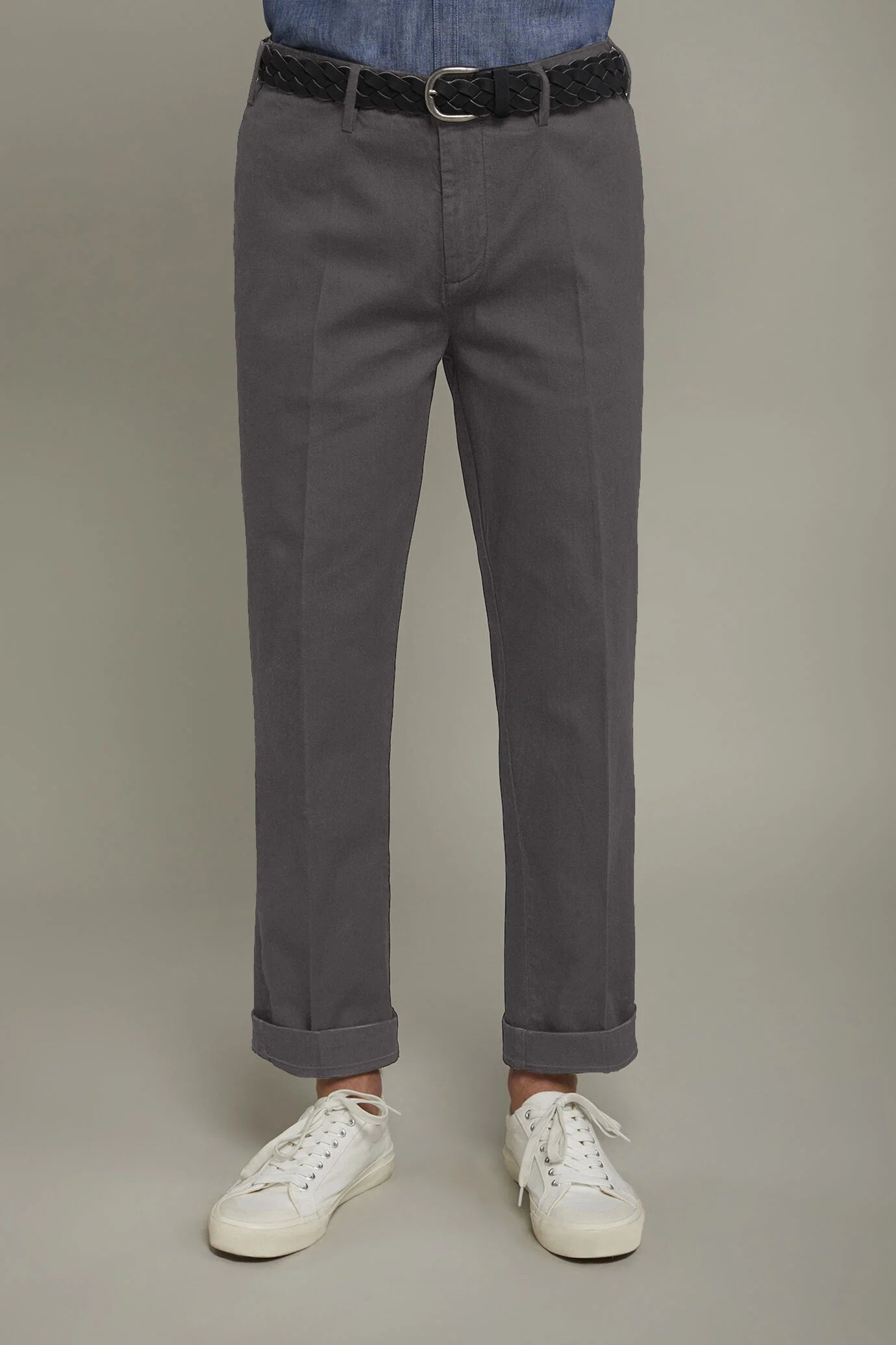 Men's classic chambray regular fit trousers