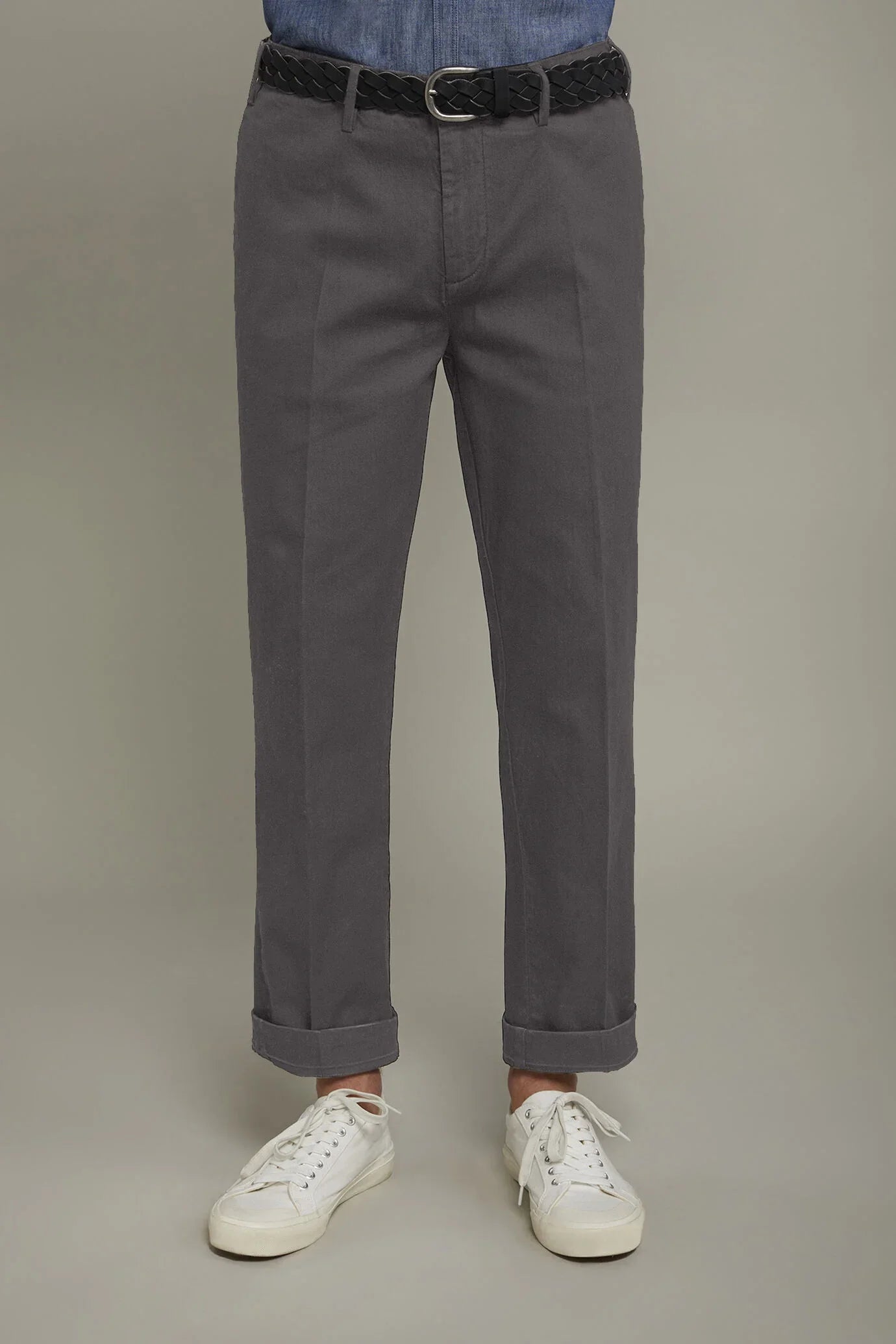 Men's classic chambray regular fit trousers