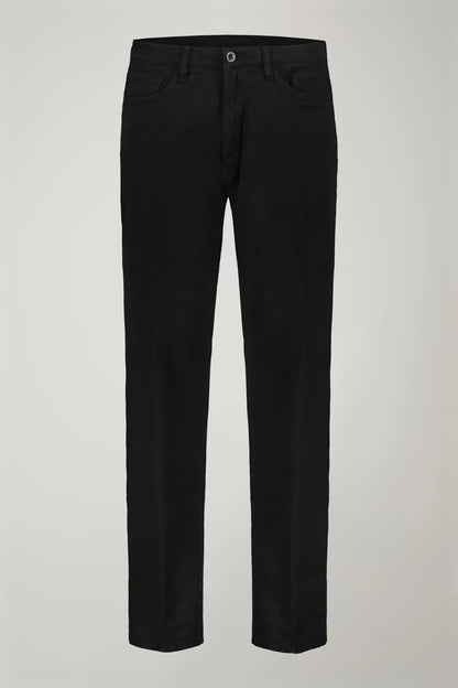 Men's 5-pocket trousers cotton fabric construction twill stretch regular fit