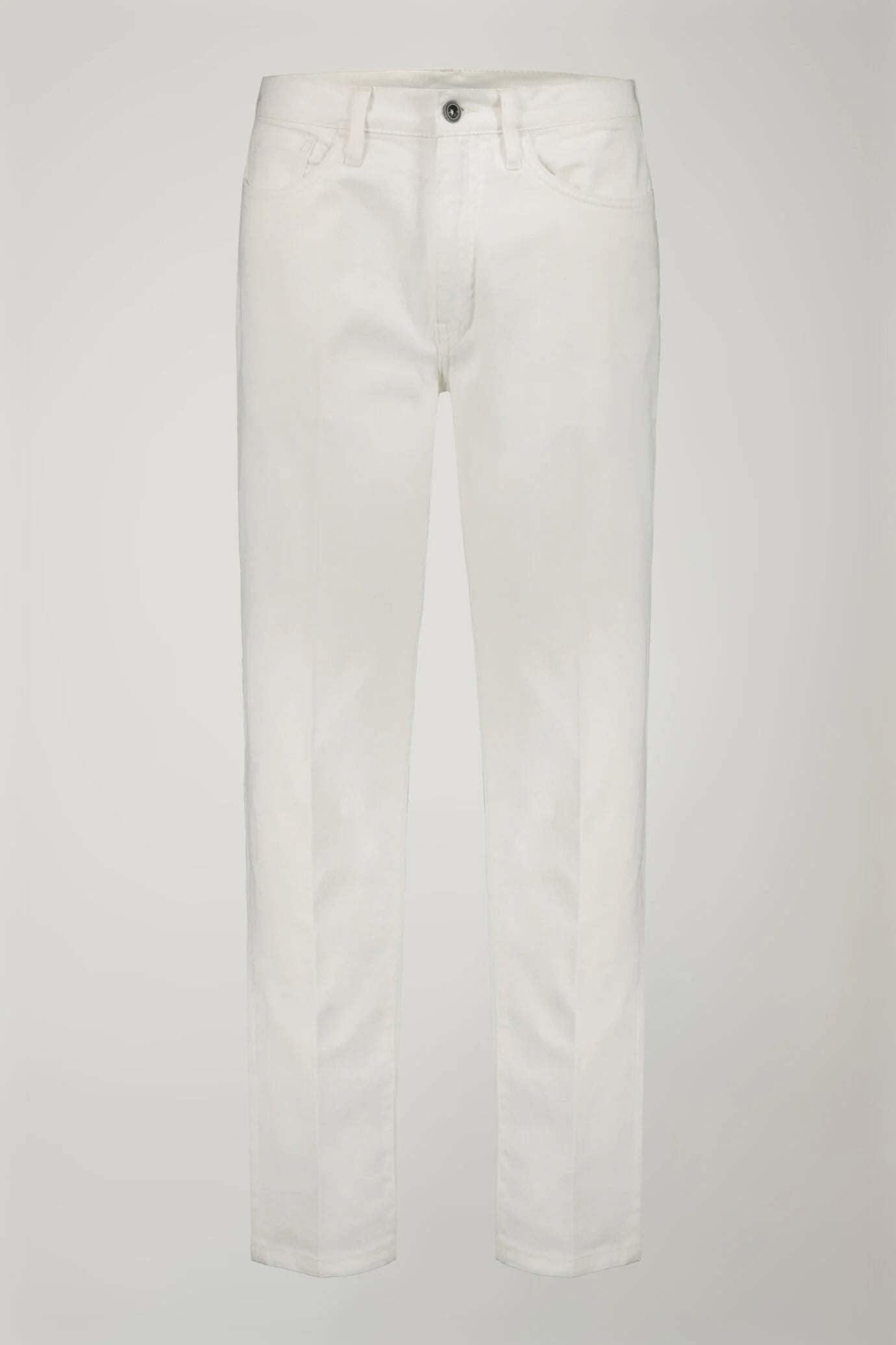 Men's 5-pocket trousers cotton fabric construction twill stretch regular fit