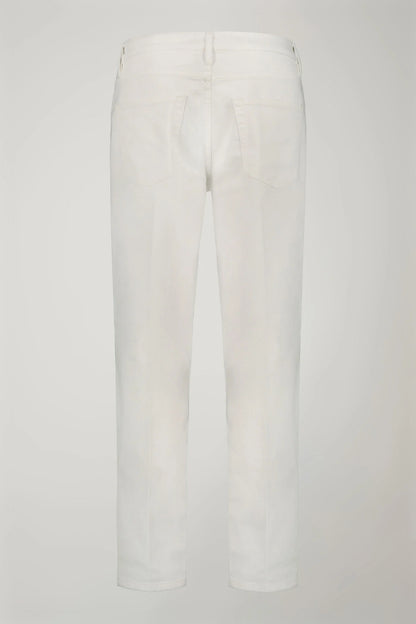 Men's 5-pocket trousers cotton fabric construction twill stretch regular fit