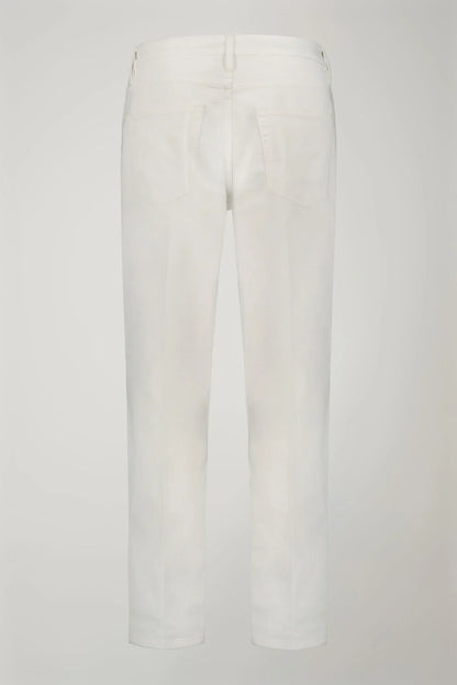 Men's 5-pocket trousers cotton fabric construction twill stretch regular fit