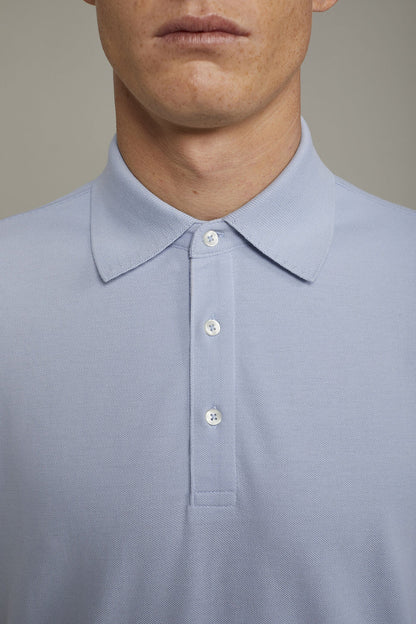 Men's short sleeve polo shirt 100% piquet cotton regular fit