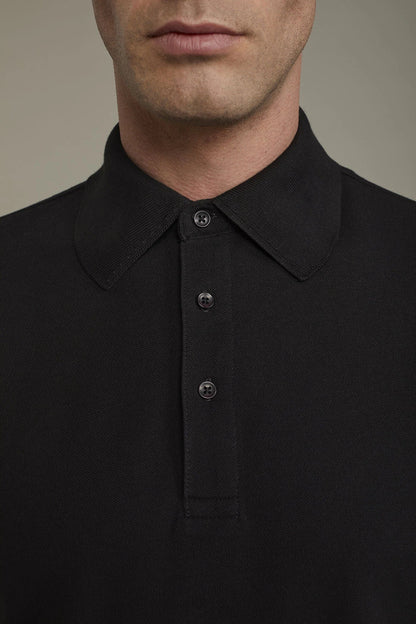Men's short sleeve polo shirt 100% piquet cotton regular fit