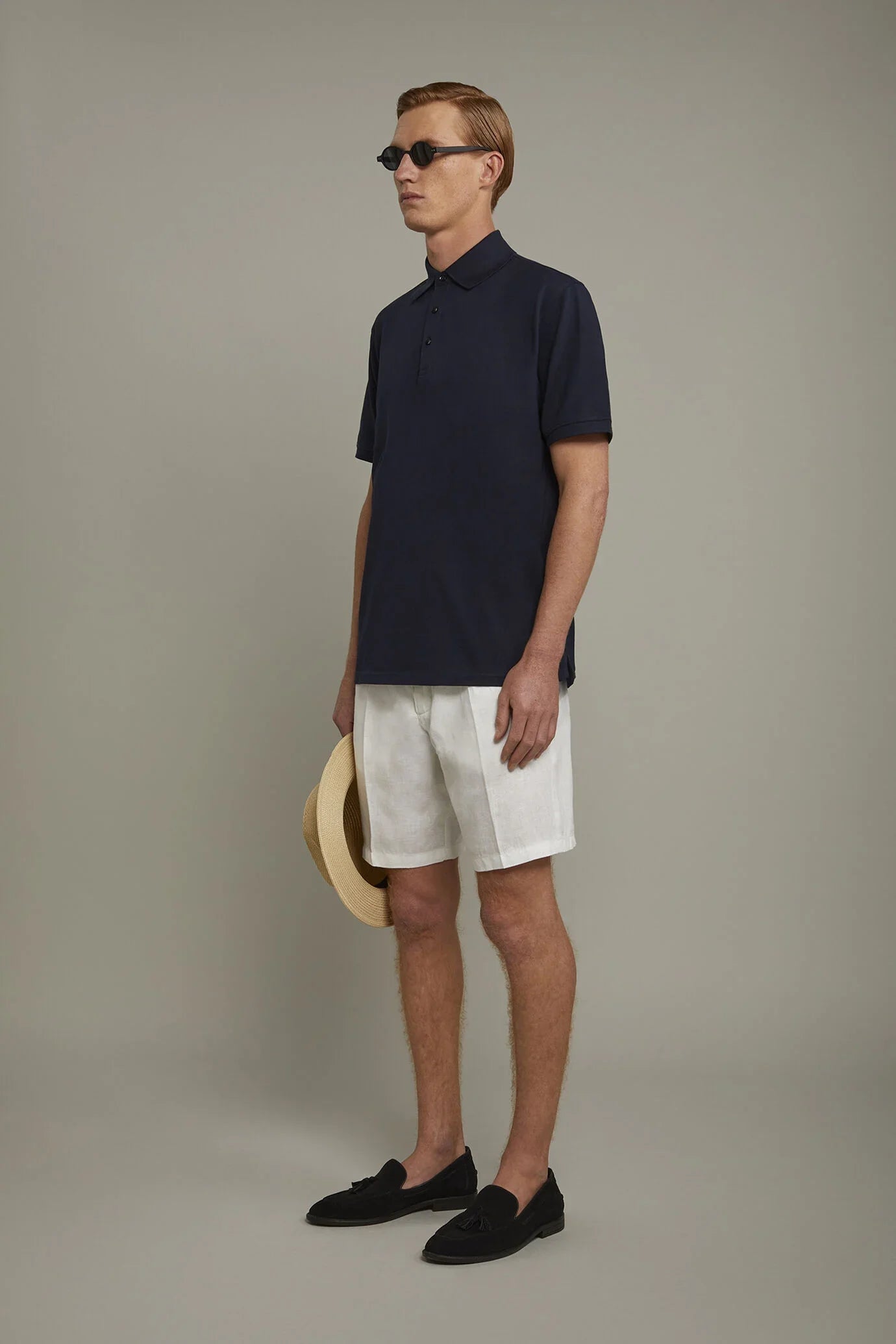 Men's short sleeve polo shirt 100% piquet cotton regular fit