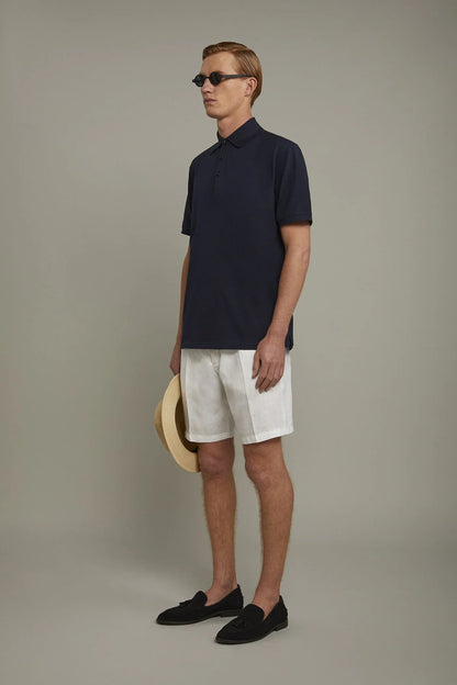 Men's short sleeve polo shirt 100% piquet cotton regular fit