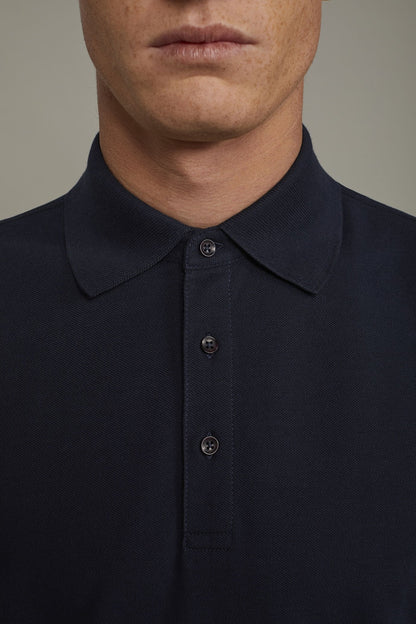 Men's short sleeve polo shirt 100% piquet cotton regular fit