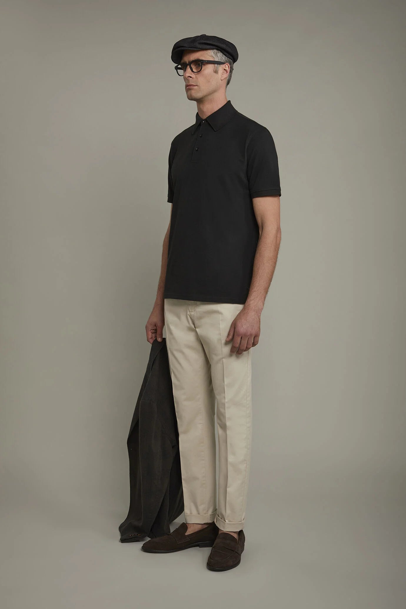 Men's short sleeve polo shirt 100% piquet cotton regular fit