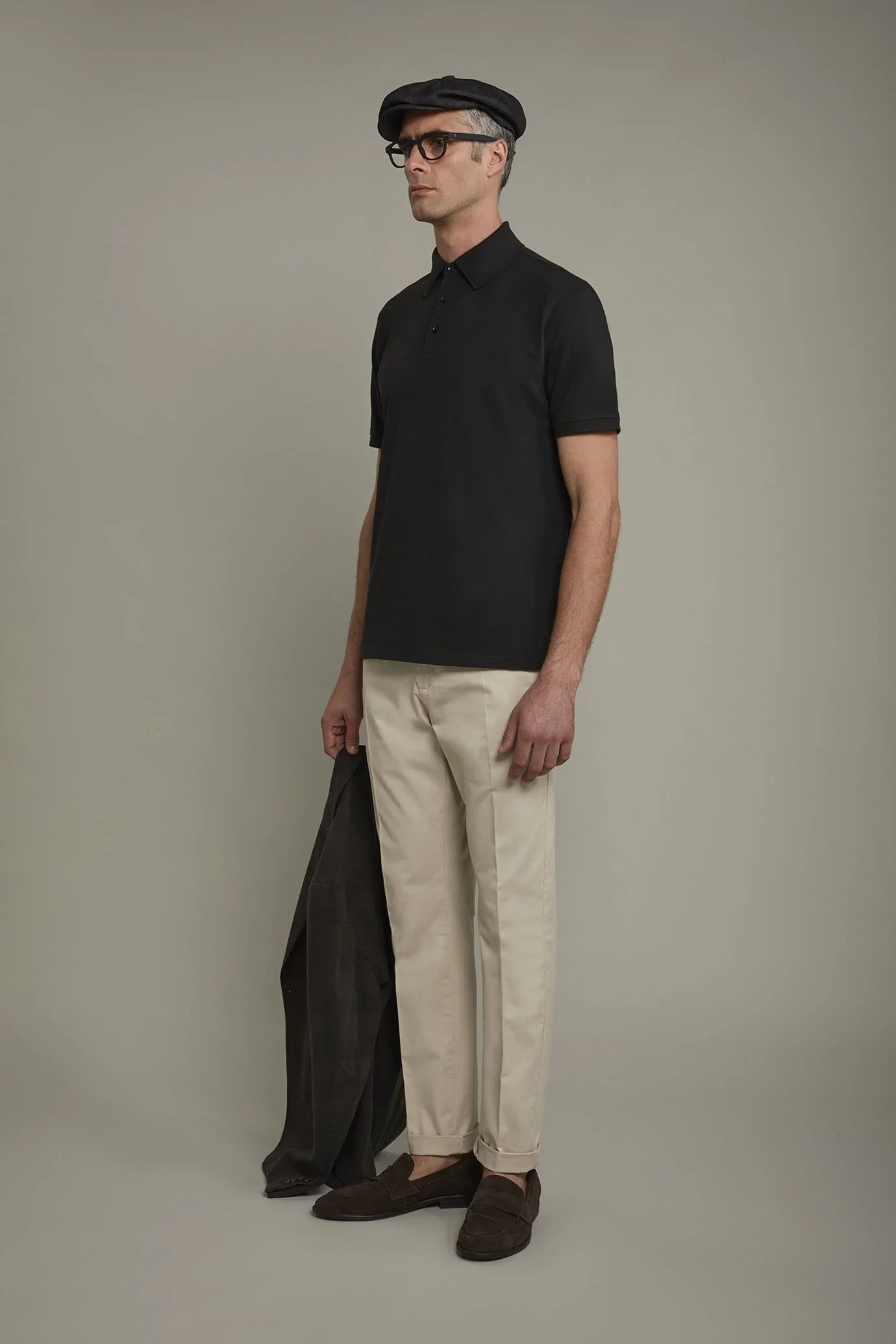 Men's short sleeve polo shirt 100% piquet cotton regular fit