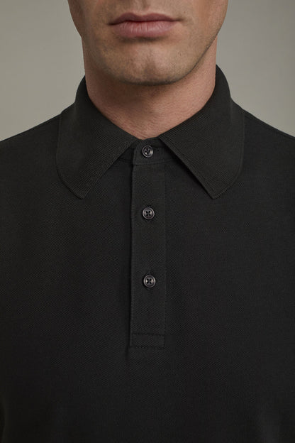 Men's short sleeve polo shirt 100% piquet cotton regular fit