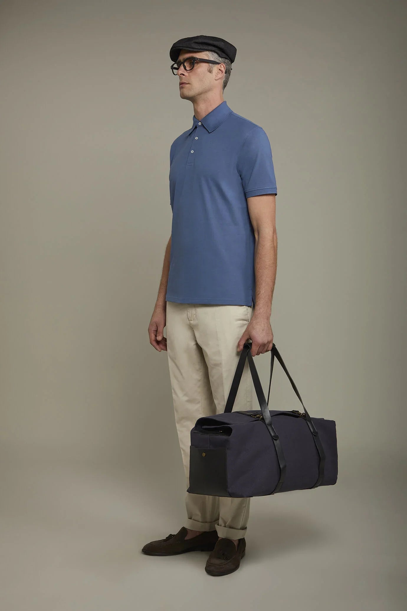 Men's short sleeve polo shirt 100% piquet cotton regular fit