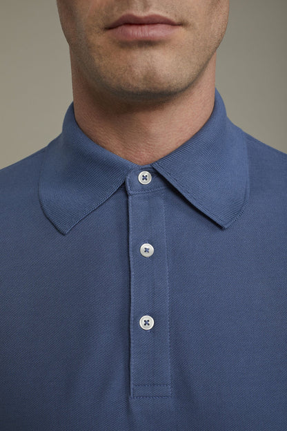 Men's short sleeve polo shirt 100% piquet cotton regular fit