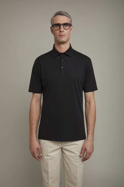 Men's polo shirt short sleeves 100% supima cotton regular fit