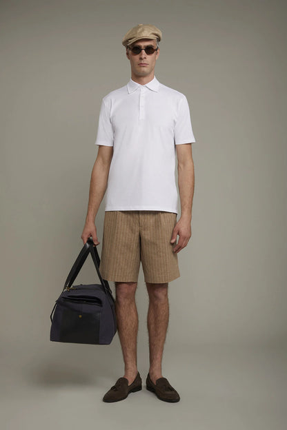 Men's polo shirt short sleeves 100% supima cotton regular fit