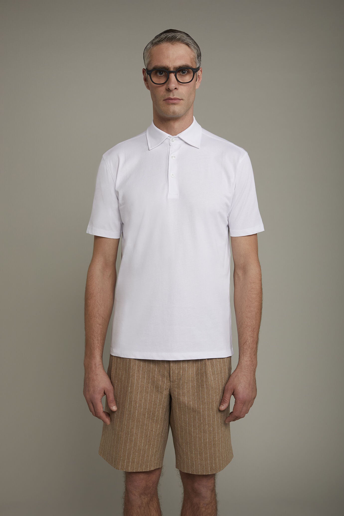 Men's polo shirt short sleeves 100% supima cotton regular fit