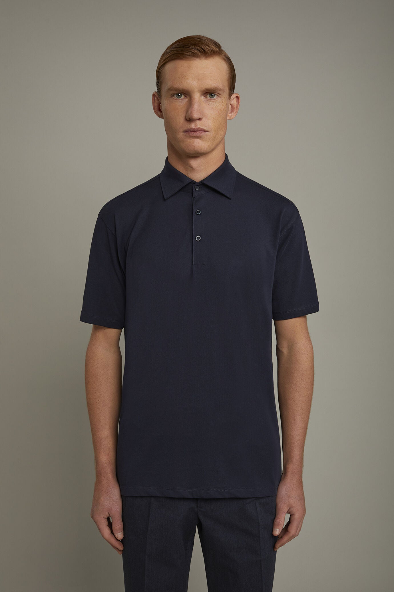 Men's polo shirt short sleeves 100% supima cotton regular fit