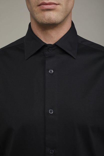 Men’s long-sleeved polo shirt with classic collar 100% piquet cotton regular fit