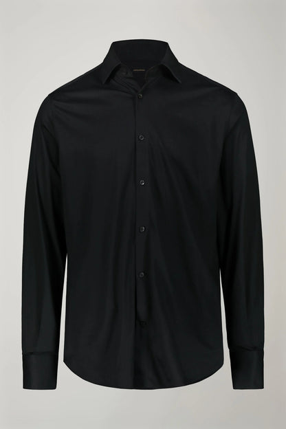 Men’s long-sleeved polo shirt with classic collar 100% piquet cotton regular fit