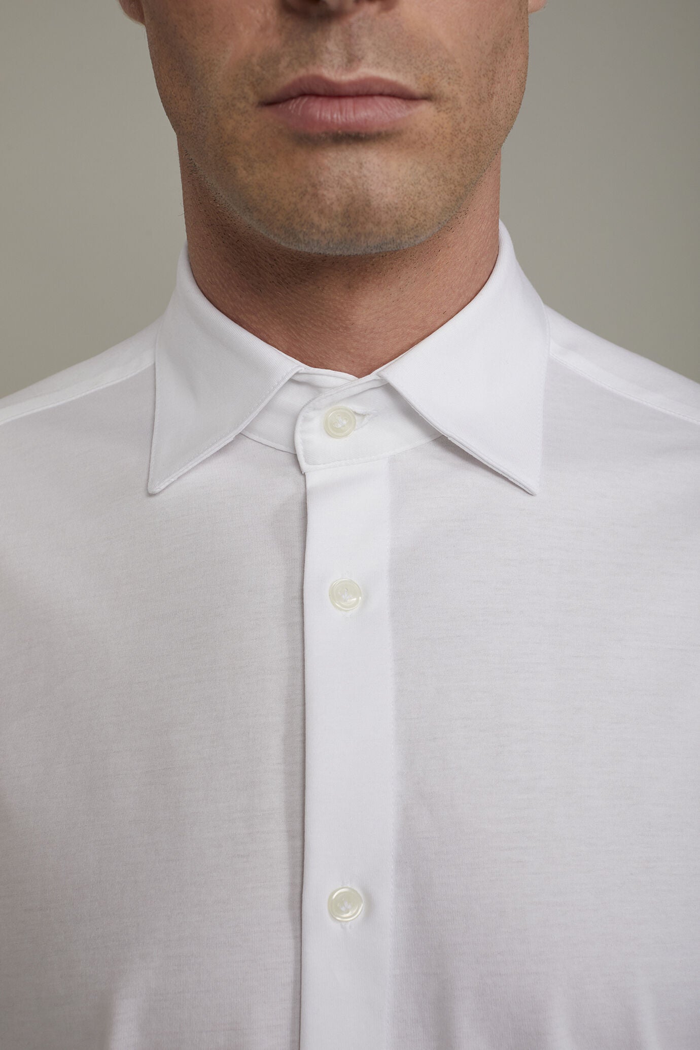 Men’s long-sleeved polo shirt with classic collar 100% piquet cotton regular fit
