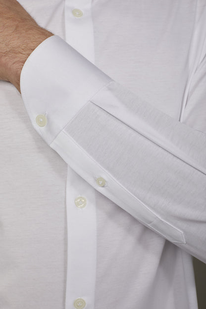 Men’s long-sleeved polo shirt with classic collar 100% piquet cotton regular fit