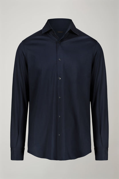 Men’s long-sleeved polo shirt with classic collar 100% piquet cotton regular fit