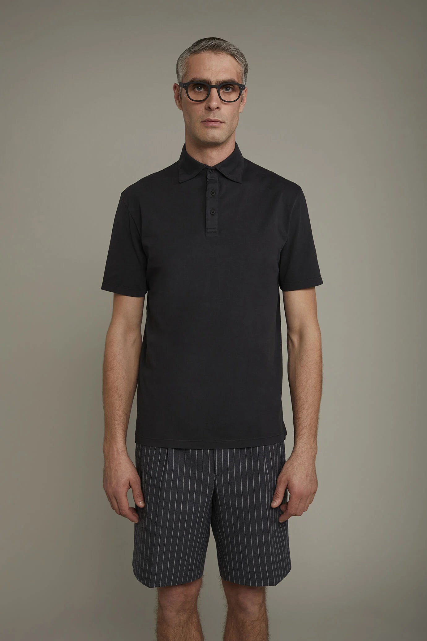 Men's short sleeve polo shirt 100% cotton regular fit
