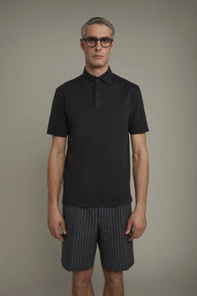 Men's short sleeve polo shirt 100% cotton regular fit