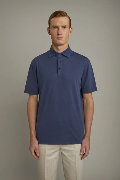 Men's short sleeve polo shirt 100% cotton regular fit