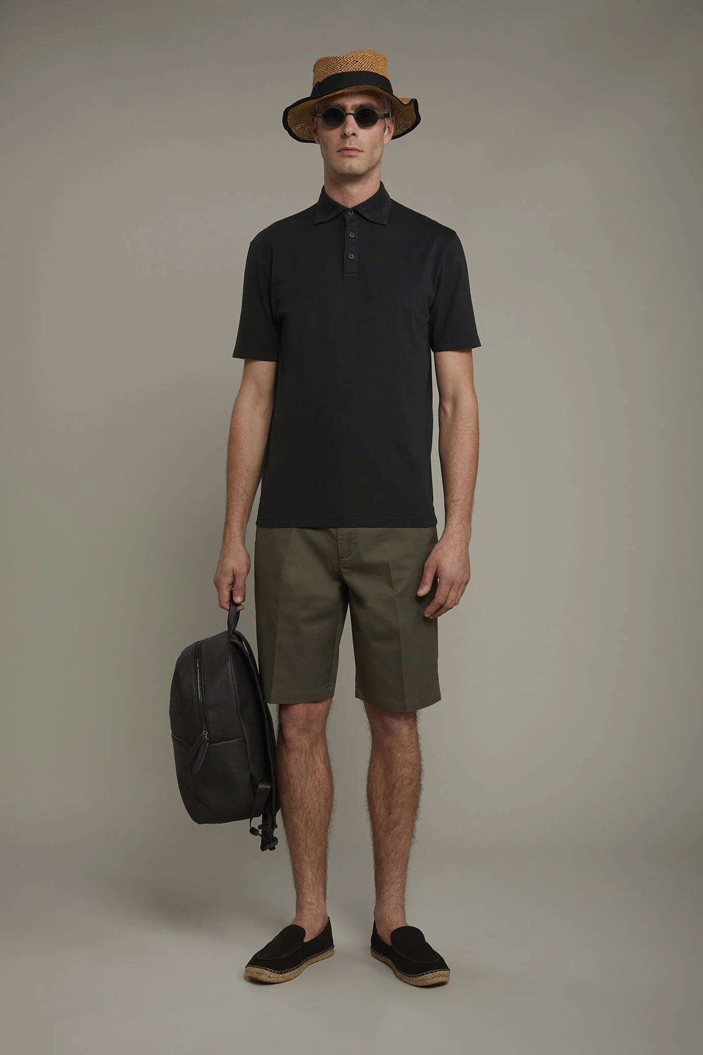Men's short sleeve polo shirt 100% cotton regular fit