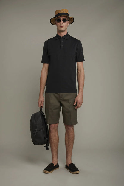 Men's short sleeve polo shirt 100% cotton regular fit