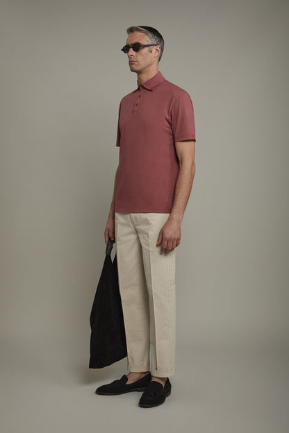 Men's short sleeve polo shirt 100% cotton regular fit