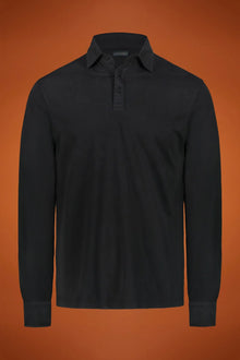 MenÃ¢â‚¬â„¢s long sleeve polo shirt 100% cotton regular fit
