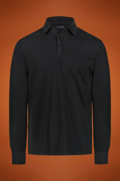 MenÃ¢â‚¬â„¢s long sleeve polo shirt 100% cotton regular fit
