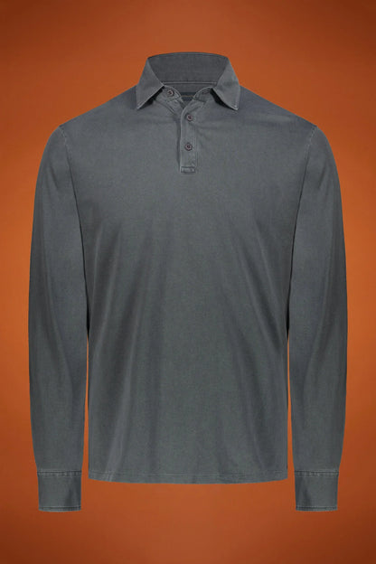 MenÃ¢â‚¬â„¢s long sleeve polo shirt 100% cotton regular fit
