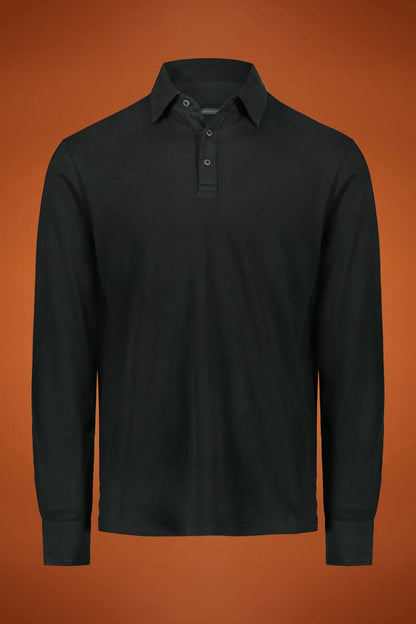 MenÃ¢â‚¬â„¢s long sleeve polo shirt 100% cotton regular fit
