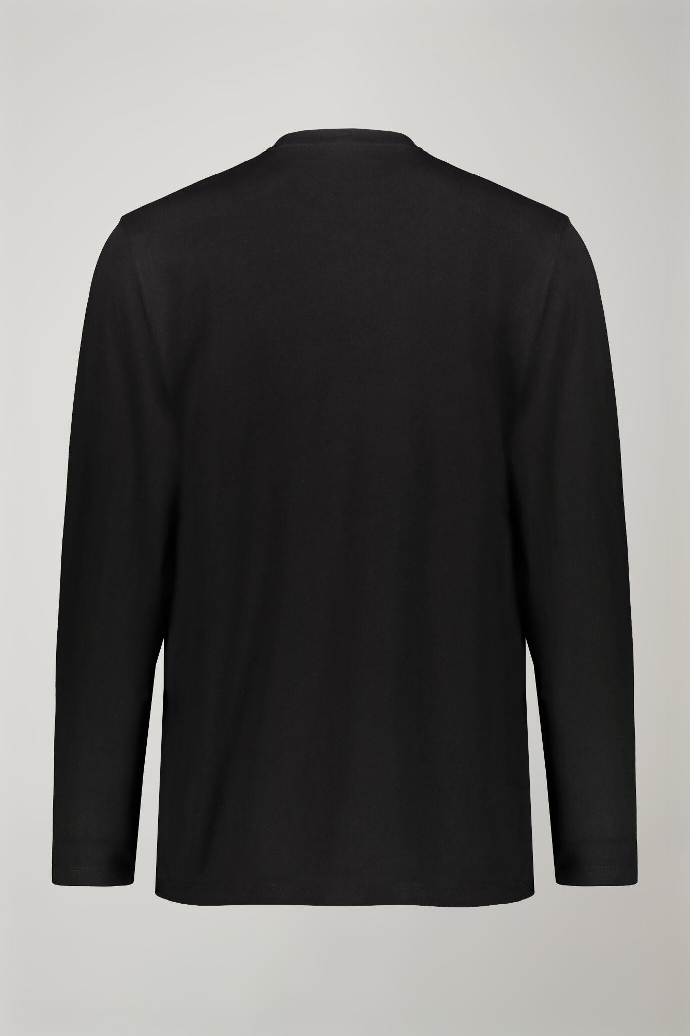 Men's round neck t-shirt with long sleeves 100% cotton regular fit