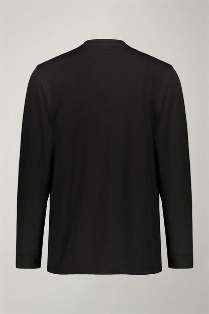 Men's round neck t-shirt with long sleeves 100% cotton regular fit