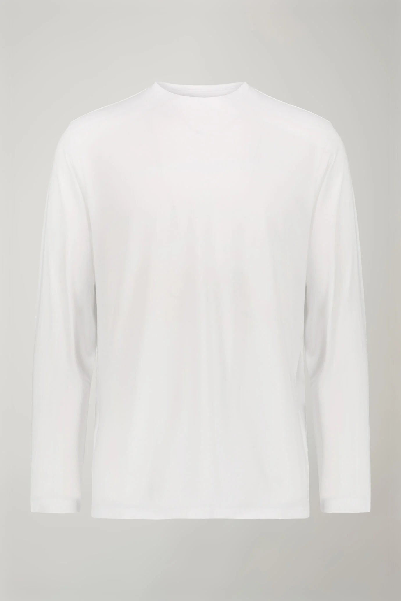 Men's round neck t-shirt with long sleeves 100% cotton regular fit