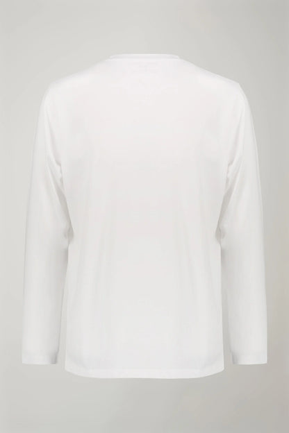 Men's round neck t-shirt with long sleeves 100% cotton regular fit