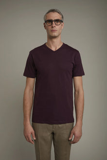 Men's 100% cotton v neck t-shirt in jersey regular fit