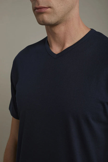 Men's 100% cotton v neck t-shirt in jersey regular fit