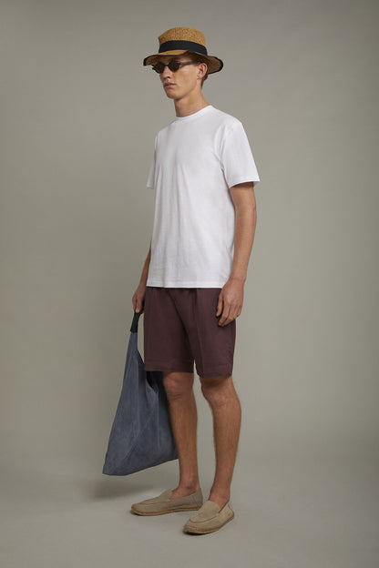 Men's round neck t-shirt 100% cotton flamed effect regular fit
